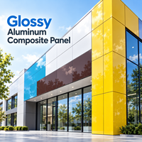 Panneau composite en aluminium brillant de 3 mm, taille personnalisée, pour panneaux muraux découpés sur mesure