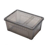 Boîte d'élevage pour reptiles, incubateur, terrarium en plastique, conteneur ventilé, enclos pour petits animaux, boîte pour éclosion, personnalisable