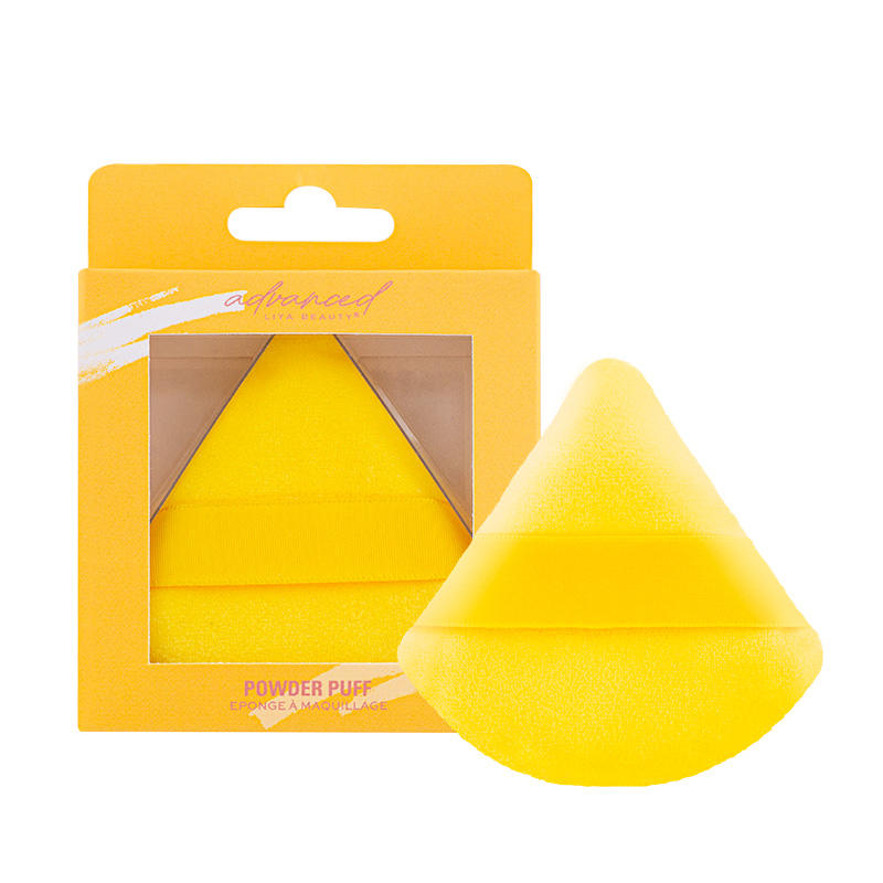 Yellow Triangle Powder Puff