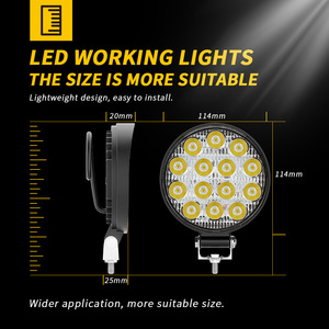 Foco <span class=keywords><strong>DE</strong></span> TRABAJO <span class=keywords><strong>LED</strong></span> Universal <span class=keywords><strong>de</strong></span> 12V, 4 pulgadas, 42W, 4x4, todoterreno, ATV, UTV, 4WD, camión, Tractor, motocicleta, luces antiniebla, iluminación Exterior para automóvil - Product Image 6