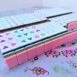 Juego de Mahjong Americano Colorido y Divertido La Fete, Diseño Artístico para 4 Jugadores, Diseño Portátil, Uso Universal, Venta al Por Mayor - Product Image 2