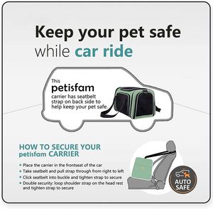 Easy Vet Visit Pet Carrier for Medium Cats and Small Dogs. Safe, Comfortable and Convenient. Airline Approved, <b>Top</b> <b>Loading</b> and C - Product Image 4