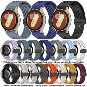 Forwelleny thị trường yêu thích từ lỗ màu dòng Silicone dây đeo cho Samsung Galaxy xem 7 65 Pro <span class=keywords><strong>4</strong></span> cổ điển 47mm - Product Image 2