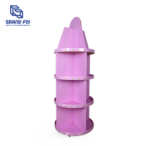 Présentoir rond en carton amovible sur quatre côtés, étagère avec roue pour jouets en peluche/peluche, 1 pièce - Product Image 3