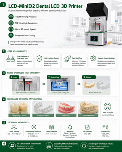 9K Dental <b>3D</b> <b>Printer</b> High Accuracy LCD Resin Printing Machine for Professional Dental Model Fabrication - Product Image 3