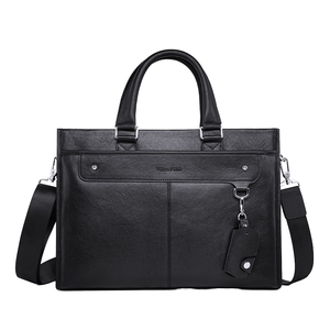 Vintage Style Men's Genuine Leather Messenger <strong>Bag</strong> Business Shoulder <strong>Briefcase</strong> with <strong>Computer</strong> Laptop Handbag Feature Soft <strong>Bag</strong> - Product Image 1