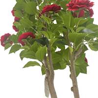 CHUANGFA 152cm Bonsaï artificiel Camélia en plastique, plante décorative pour la maison et les mariages, magnifiques plantes artificielles, verdure
