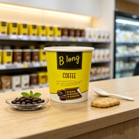 Gobelet à crème glacée jetable, 50 pièces, emballage de glace, tasse en papier, vente en gros