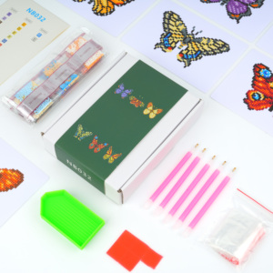 Haute Qualité 6 Pièces 5d Mini Diamant Peinture Personnalisé Dessin Animé Papillon Fine Artisanat Petit Diamant Peinture Kits pour Enfants Deor - Product Image 2