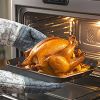 Mitaines de four en Silicone haute densité pour accessoires de Cuisine imprimés sur gril pour cuisine extérieure four et gril mitaines résistantes à la chaleur