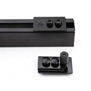 WEKIS Kit de Riel para Puerta Corredera de Acero Negro de 6.6 Pies, Resistente, Deslizamiento Suave y Silencioso, Diseño Moderno, Montaje en Pared/Techo - Product Image 3