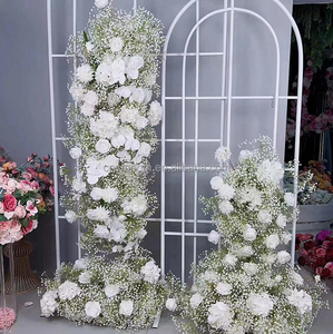 Panneau de <span class=keywords><strong>fleurs</strong></span> de mariage ivoire violet rose rose clair décoration d'événement de fête rangée de <span class=keywords><strong>fleurs</strong></span> de <span class=keywords><strong>lila</strong></span> artificielles pour arc de mariage - Product Image 6