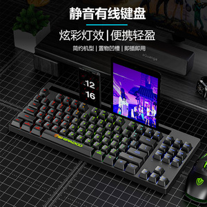 Shiradco <b>Wired</b> Mechanical <b>Keyboard</b> 87 Keys RGB Backlit Gaming Office Plug And Play - Product Image 1