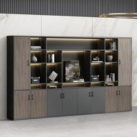 WJG-212X Armoire de classement commerciale, armoire à données, meuble de rangement de fonds, bibliothèque de bureau moderne en bois, démontable
