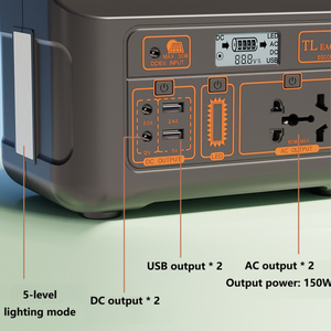 Chất Lượng Cao Xách Tay 220V 150W Trạm Điện Cho Cắm Trại Ngoài Trời Khẩn Cấp Pin Dự Phòng Năng Lượng Mặt Trời Máy Phát Điện - Product Image 3