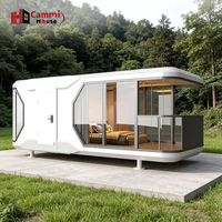 Cammi House Maison Capsule Spatiale Contemporaine de Luxe en Acier |   Villa préfabriquée et chambre pour complexes et parcs panoramiques