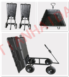 Carretilla de Jardín Multifuncional, Resistente, de Plástico, con 4 Ruedas, Carro de Jardín Utilitario - Product Image 5