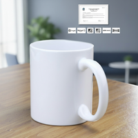 Lot de 36 tasses en céramique blanches de 11 oz pour sublimation - Personnalisables avec logo pour entreprises