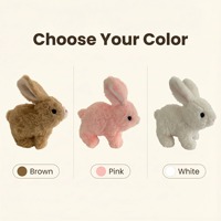 Boneka Kelinci Simulasi Elektrik, Bisa Berjalan, Berbicara, Menggerakkan Telinga, Boneka Interaktif untuk Anak, Grosir, Custom