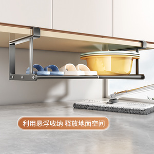 Bathroom <b>Shelf</b> 2 Tier Wall Mounted Storage Rack For Kitchenware Durable Rectangular Design - Product Image 3