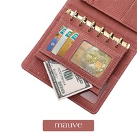 Hongbo meilleure vente 19 couleurs A7 en relief Saffiano Epi cuir lâche mouche feuille pochette fentes pour cartes pour budget classeur motif dossier