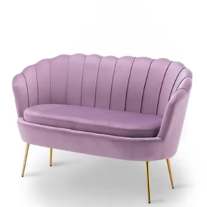 Luxuriöses Zweisitzer-Sofa-Set Neues Samt-Design mit Metallbeinen Bestseller Bequemer Kombinations-Esszimmerstuhl für Wohnzimmer - Product Image 4