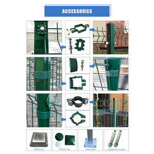 Installation facile Clôture en treillis métallique soudé incurvé 3D Jardin décoratif pour la maison en plein air Utilisation de porte de faible sécurité galvanisée enduite d'acier - Product Image 5