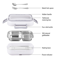 Cuisinière à riz portable Zogifts pour la maison et la voiture, double usage, commerciale, électrique, avec fonction de chauffage automatique, boîte à lunch