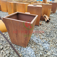 Jardinière en acier corten carrée, rectangulaire, ronde, jardinière de forme spéciale, pots à fleurs
