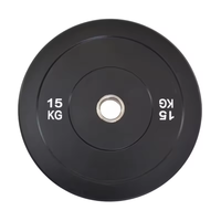 Équipement de gymnastique de haute qualité plaques de poids en caoutchouc plaques d'haltères en caoutchouc noir faisant la machine à vendre
