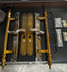 Maniglia della <span class=keywords><strong>porta</strong></span> di lusso della serratura della <span class=keywords><strong>porta</strong></span> della doppia <span class=keywords><strong>porta</strong></span> di sicurezza della maniglia di ferro antico rosso universale - Product Image 2