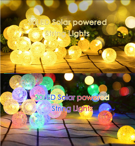 Không thấm nước ngoài trời vườn năng lượng mặt trời <span class=keywords><strong>Powered</strong></span> pha lê bóng đèn 20ft 30 <span class=keywords><strong>LED</strong></span> 8 chế độ chiếu sáng trang trí kỳ nghỉ năng lượng mặt trời chuỗi đèn - Product Image 5