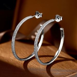 Dylam Wholesale Luxury Jewelry Women Hoop 925 Sterling <b>Silver</b> Pave AAAAA Cubic Zircon Baguette <b>Stud</b> Earrings - Product Image 5