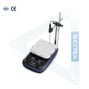 เครื่องกวนสารแม่เหล็กแบบแผ่นร้อน SCITEK ขนาด 180x180 มม. แผ่นทำงานขนาด 20 ลิตร ทำจากแก้วไมโครคริสตัลไลน์ พร้อมระบบทำความร้อนอินฟราเรดแบบครอบคลุมเต็มพื้นที่ สำหรับห้องปฏิบัติการ - Product Image 6