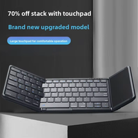 Clavier sans fil pliable en 3 parties avec pavé tactile, clavier Bluetooth universel portable pour téléphone portable, tablette, ordinateur portable