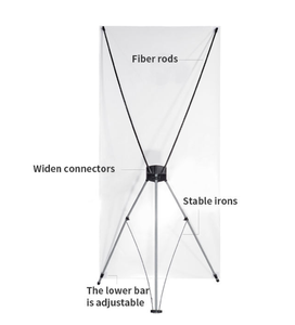 لافتات إعلانية محمولة مخصصة من البي في سي لحامل X للعرض في المعارض والإعلانات - Product Image 6