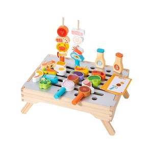 Cuisine multifonctionnelle en bois pour faire semblant de jouer au barbecue Jouet de jeu de rôle éducatif pour parents et enfants - Product Image 5