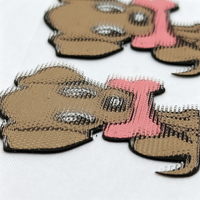 Etiquetas de Transferencia de Calor de Silicona con Textura de Pincel 3D Personalizadas, Etiquetas de Impresión de Alta Densidad, Parches con Logotipo para Camisetas, Gorras y Bolsas
