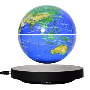 New Arrival 14cm World Globe Led Light Geographic Educational Discovery World Map Magnetic Floating Levitation globe