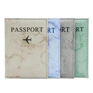Passport Cover Certificate Bags Pu Leather Portability Passport Protector Man Women Travel Golden Passport Holder
