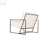 Fauteuil individuel de luxe moderne de style rétro français, chaise de designer sans accoudoirs pour la détente, chaise d'appoint pour salon