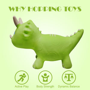 Caballo Mecánico Decorativo de PVC con Forma de Dragón, Color Blanco, con Asas Verdes, para Niños, Dinosaurio, Animal - Product Image 3