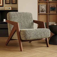 Canapé d'angle de luxe moderne pour salon, ensemble de meubles, fauteuil nordique en bois, chaise d'hôtel convertible en tissu