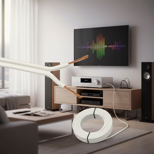 Rotolo da 100m. Cavo audio parallelo bianco 2x0,75mm² - Product Image 3