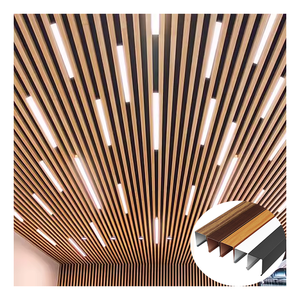 Carreaux de plafond en aluminium imperméable de <span class=keywords><strong>style</strong></span> design moderne pour les plafonds métalliques des stations de métro avec déflecteur extensible et forme de bande - Product Image 1