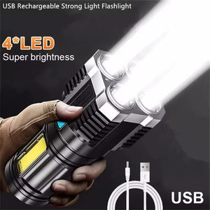 Projecteur extérieur haute luminosité super lumineux à piles avec affichage, lampe de poche LED puissante, torche - Product Image 6