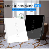 Interruptor Inteligente para Cortinas Enrollables LangYeao, Compatible con WiFi, Tuya, Alexa y Google Home, Panel Táctil de Vidrio Templado, Estándar EU/UK