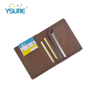 Dompet Paspor Kulit PU Buaya Ramah Lingkungan dengan RFID Blocking, Dompet Kulit Asli untuk Perjalanan, Pria & Wanita