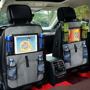 Organisateur de siège arrière de voiture personnalisé avec porte-gobelet et rangement pour l'espace entre les sièges avec fenêtre en PVC transparent - Product Image 4