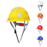 Casque de sécurité industriel minier Dolnesrn AQM CE EN397 V Type Five Rib avec bande réfléchissante et 4 points de suspension